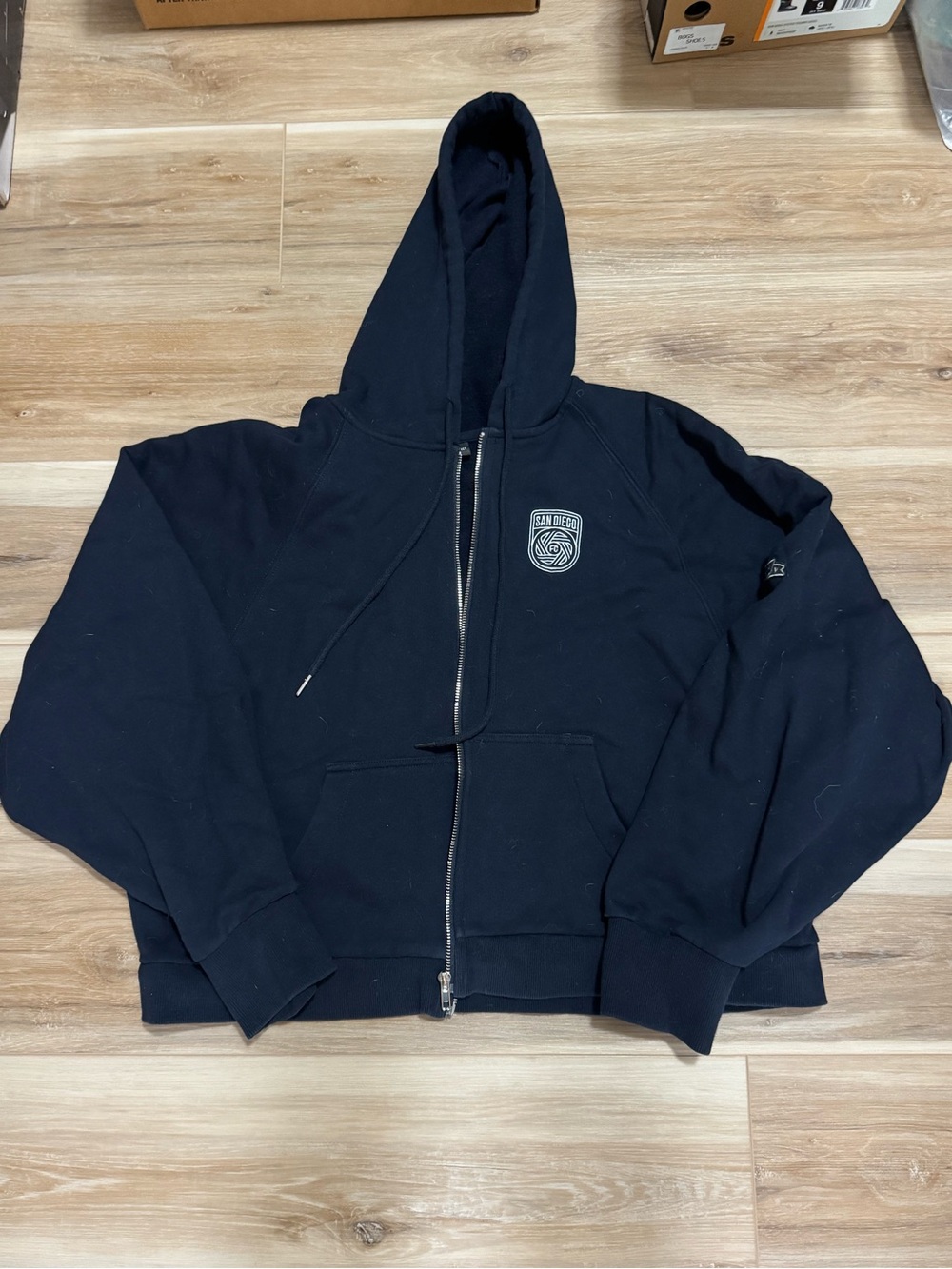 Hype and Vice San Diego FC Cropped Zip-Up Hoodie - Size XXL (Defect)